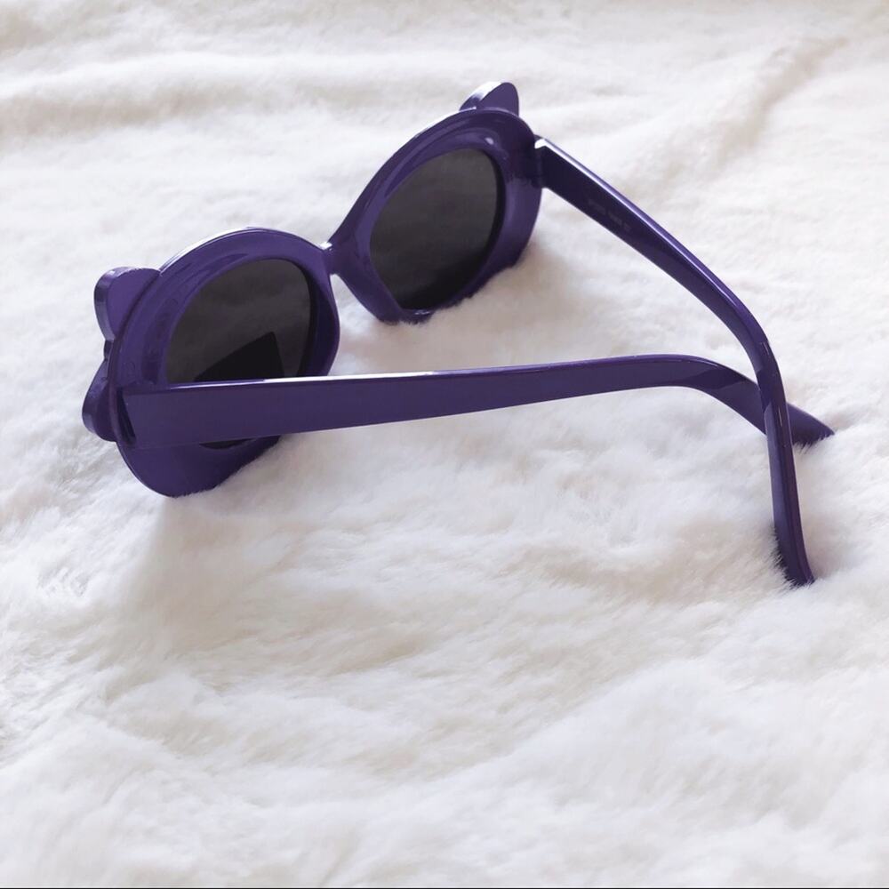 Everly Purple Toddler Girl Fashion Bow Sunglasses - Picture 6 of 8